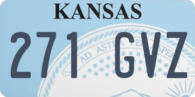 KS license plate 271GVZ