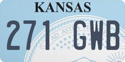 KS license plate 271GWB