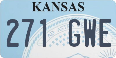 KS license plate 271GWE