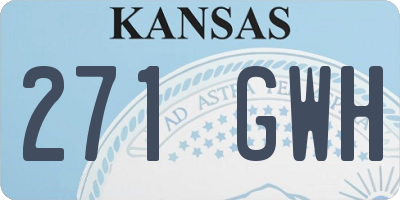 KS license plate 271GWH