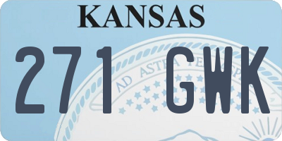 KS license plate 271GWK