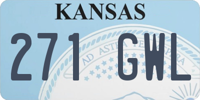 KS license plate 271GWL