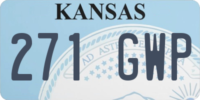 KS license plate 271GWP
