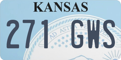KS license plate 271GWS