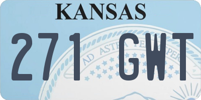 KS license plate 271GWT