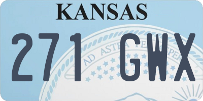 KS license plate 271GWX