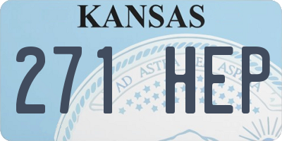 KS license plate 271HEP