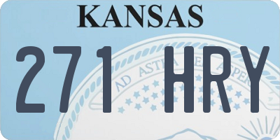 KS license plate 271HRY
