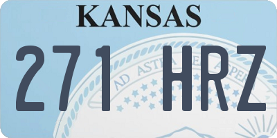 KS license plate 271HRZ