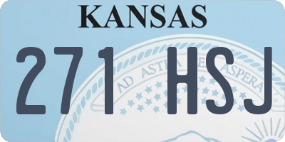 KS license plate 271HSJ