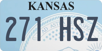 KS license plate 271HSZ