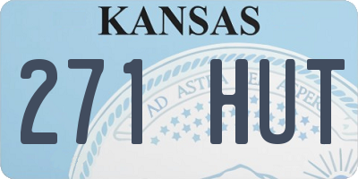 KS license plate 271HUT