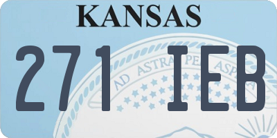 KS license plate 271IEB