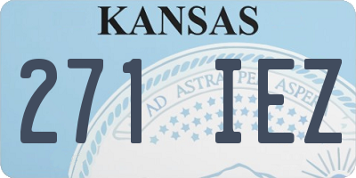 KS license plate 271IEZ
