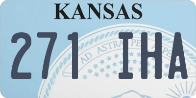 KS license plate 271IHA