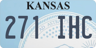 KS license plate 271IHC
