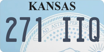 KS license plate 271IIQ
