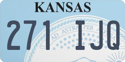 KS license plate 271IJQ