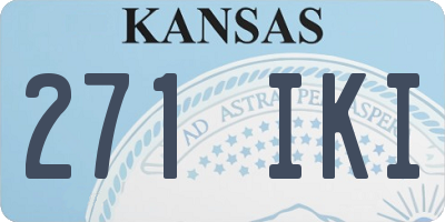 KS license plate 271IKI