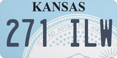 KS license plate 271ILW