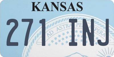 KS license plate 271INJ