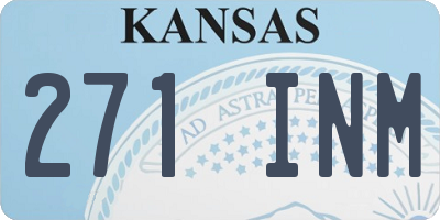 KS license plate 271INM