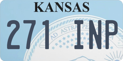 KS license plate 271INP