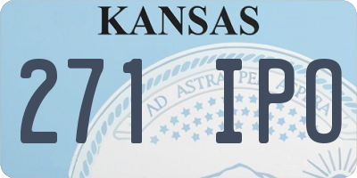 KS license plate 271IPO