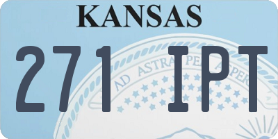 KS license plate 271IPT