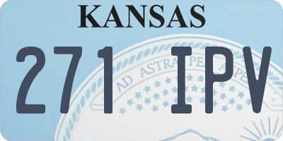 KS license plate 271IPV
