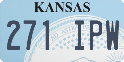 KS license plate 271IPW