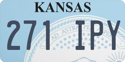 KS license plate 271IPY