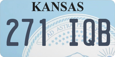 KS license plate 271IQB