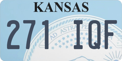 KS license plate 271IQF