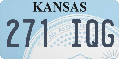 KS license plate 271IQG
