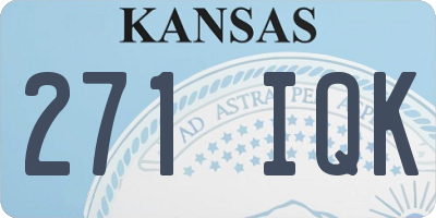 KS license plate 271IQK