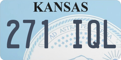KS license plate 271IQL