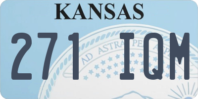 KS license plate 271IQM