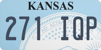 KS license plate 271IQP