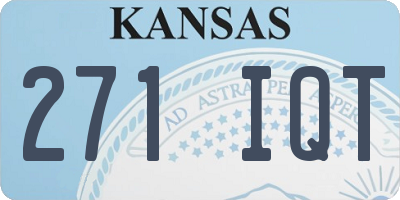 KS license plate 271IQT