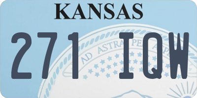 KS license plate 271IQW