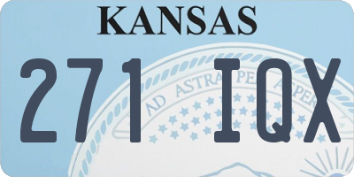 KS license plate 271IQX