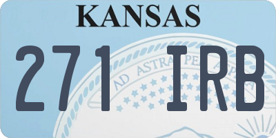 KS license plate 271IRB