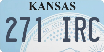 KS license plate 271IRC
