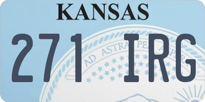 KS license plate 271IRG
