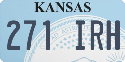 KS license plate 271IRH