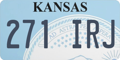 KS license plate 271IRJ