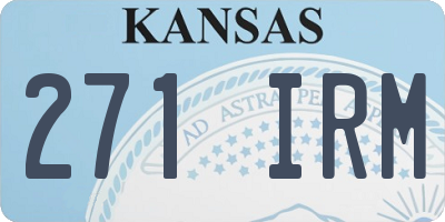 KS license plate 271IRM