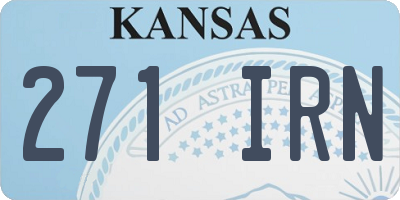 KS license plate 271IRN