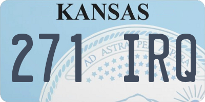KS license plate 271IRQ